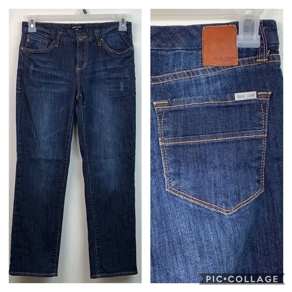 NEW Dear John dark wash straight leg jeans #46-056
